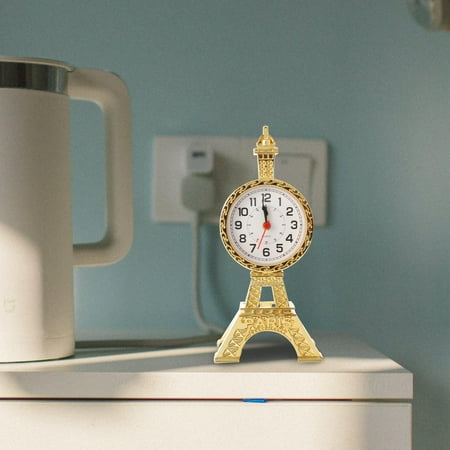 LOLIPPYY Vintage Golden Alarm Clock for Bedroom Bedside Table, Desktop Decorative Retro Home Clock with Design