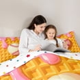 thumbnail image 4 of Erosebridal Drip Waffle Baseball Full Size Comforter Sets, Kawaii Sport Bedding Sets for Girls, Polka Dots Reversible 3pcs, 1 Comforter and 2 Pillowcases, 4 of 6