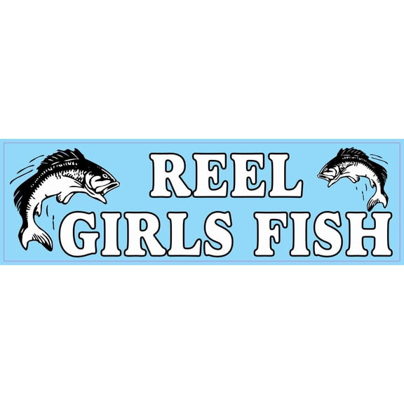 10in x 3in Reel Girls Fish Magnet