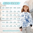 thumbnail image 7 of Xoenoiee Robin Flower Print Girls Oversized Crewneck Sweatshirt Y2k Long Sleeve Side Slit Pullover Drop Shoulder Sweatshirt for Teen Girl, 13-14 Years, 7 of 7