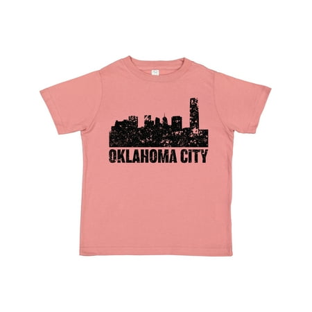 

Inktastic Oklahoma City Skyline Grunge Gift Toddler Boy or Toddler Girl T-Shirt