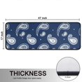 thumbnail image 5 of Kitchen Rugs Sets Of 2,Blue Pioneer Flower and Paisley Pattern Anti Fatigue Kitchen Mat Rugs Non Slip Washable,Decorative Kitchen Floor Mats for Kitchen,Sink,Laundry,17"x47"+17"x47", 5 of 5