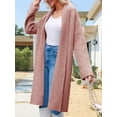 thumbnail image 6 of Autmn Fall Women's Open Front Long Cardigan Chunky Knit Jacket Oversized Coatigan Coat, 6 of 6