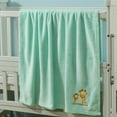 thumbnail image 2 of CREVENT 30''X40'' Light Cozy Plush Fluffy Warm Fleece Stroller Baby Blanket for Girls Boys Infant Toddler's Crib Cot Stroller - Green Giraffe, 2 of 6