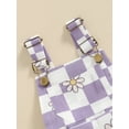 thumbnail image 5 of Bagilaanoe Little Girl Summer Jumpsuit Shorts Toddler Sleeveless Checkerboard Floral Romper Overalls 6M 12M 18M 24M 2T 3T 4T 5T 6T Kids Short Pants Summer Clothes, 5 of 7