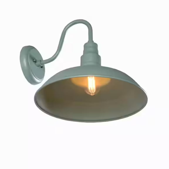 Outdoor Wall Lantern in Rustic Farmhouse Style with 1 Light Sconce Ideal for Doorways, Entryways and Garages In Teal