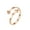 Rose Gold, variant on Unisex Stainless Steel Creative Opening Adjustable Plain Cross Ring Silver Size 7