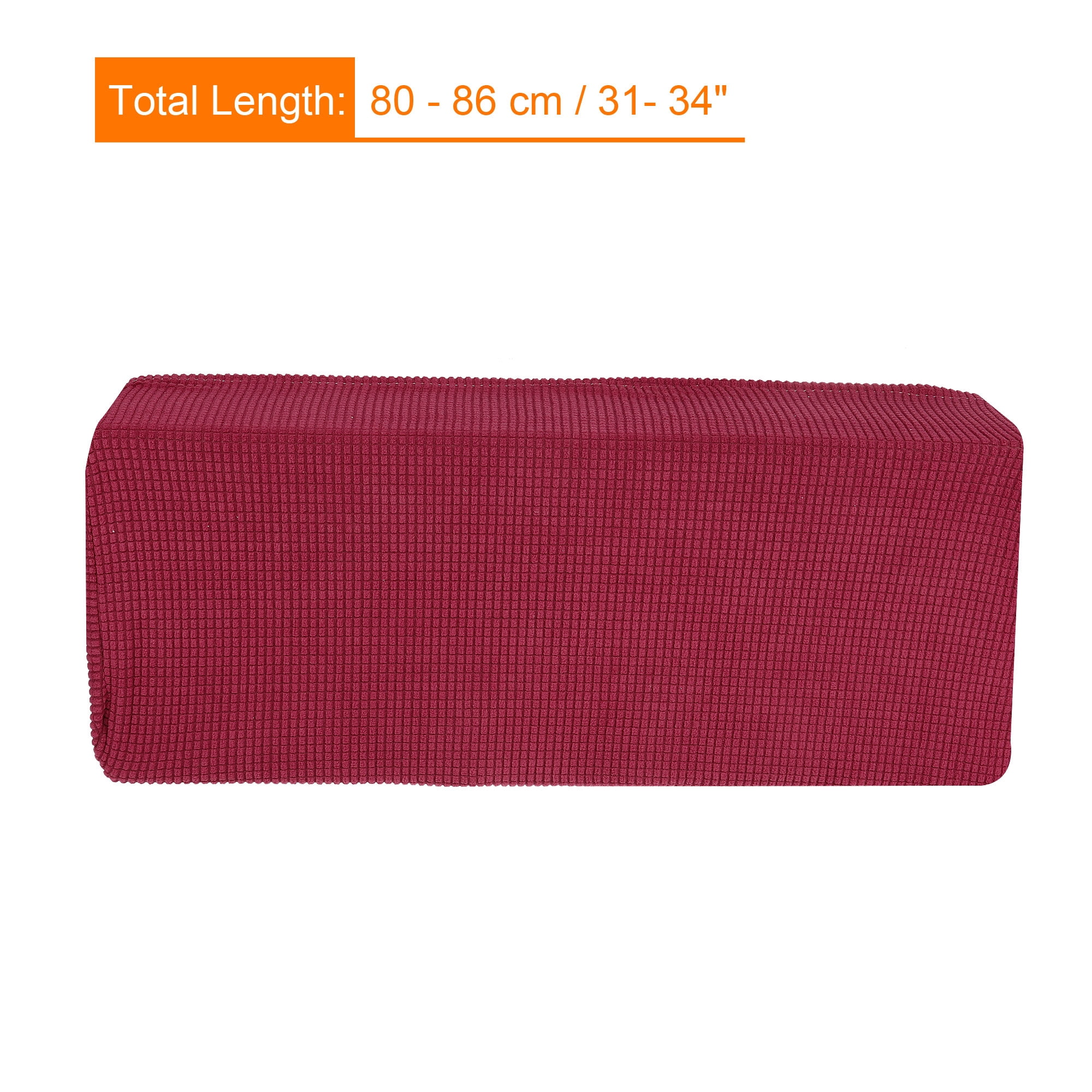 Unique Bargains Air Conditioner Cover Knitted Elastic Cloth Dustproof 80-86cm Red