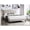 Light Brown, variant on Queen Wool Bedframe - Platform with LED - Bedroom - Stylish Design