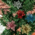 thumbnail image 2 of Matsuzay Navidad cabeza de flor artificial fiesta boda Navidad granja oficina Bar DIY guirnalda decoración ornamento Kits de decoración para fiestas Rojo, 2 of 6
