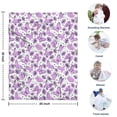 thumbnail image 4 of Purple Butterfly Flower Pattern Blanket,Comfortable Soft Flannel Throw Blanket,All Season,Warm Lightweight Blankets for Sofa Bed Couch Living Room Chair,30"x40", 4 of 4