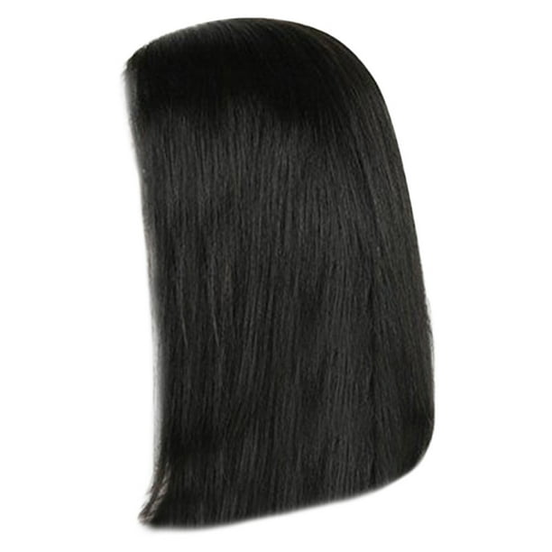 Peluca de fibra Bob, cubre cabeza, peluca corta de cabello humano, peluca estilo brasileño