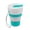 Blue, variant on WellDeco Collapsible Food Grade Silicone Travel Mug, 11.84 fl oz Foldable Reusable Cup with Lid, Spill Resistant, Bpa Free for Office, Hiking, Travel