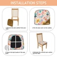 thumbnail image 4 of Pioneer Flower Floral Print Pattern Seat Covers for Dining Room Chairs Set Of 4,Stretch Printed Washable Chair Seat Cover with Elastic Ties and Button,Removable Waterproof Couch Cushion Covers, 4 of 6