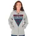 thumbnail image 3 of Vote Pizza Foodie USA Election Gym Unisex Fleece Graphic Zip Up Hoodie Brisco Brands 2X, 3 of 5