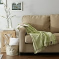 thumbnail image 4 of Antique Green Braided Stripe Throw, 4 of 5