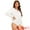 White, variant on DARING DIVA Satin Leotard V Neck Long Sleeve Bodysuit Tops XS White