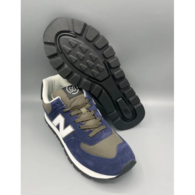 Men's New Balance 574 Navy Green Sneakers Casual Athletic Shoes ML574DZN