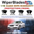 thumbnail image 2 of 2013 Infiniti G37 Beam Wiper Blades Wipers w/1yr Warranty (Set of 2) (WiperBladesUSA), 2 of 5