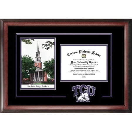 Campus Images TX949SG Texas Christian University Spirit Graduate Frame with Campus Image