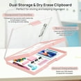 thumbnail image 6 of AGCAN Clipboard with Storage Case, Heavy Duty Foldable Clip Boards 8.5x11, Clearview Dry Erase Nursing Clipboard, School Office Supplies, Pink, 6 of 9