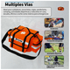 thumbnail image 2 of Botiquín Mochila  Bloosom Primeros Auxilios Med Portátil Paramédico Anaranjado, 2 of 4
