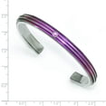 thumbnail image 7 of Edward Mirell Titanium Grooved Pink Anodized Pnk Sapphire Cuff Bracelet, 7 of 7