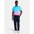 thumbnail image 2 of Birdie Bound Men's& Big & Tall Men's Ombre Stripe Polo Shirt with Short Sleeves, Sizes XS-4XLT, 2 of 5