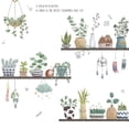 thumbnail image 1 of Dinheiro Calcomanías de pared con hojas de plantas en macetas verdes, calcomanías de pared para dormitorio, calcomanías de plantas para paredes, despegar y pegar, 1 of 6