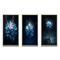 thumbnail image 2 of Designart "Abstract Blue Amaryllis Flower II" Flowers Framed Wall Art Set Of 3 - Blue Traditional Frame Gallery Set For Office Decor, 2 of 6