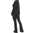 thumbnail image 3 of Combinaisons de Bureau pour Femmes d'Automne, Pantalons Évasés, Fermeture Éclair, Manches Longues, Col Rabattu, Grande Taille, Combinaisons pour Femmes, 3 of 5