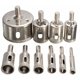 thumbnail image 1 of Juego de 10 brocas HSS con revestimiento de diamante para azulejos, mármol, vidrio, cerámica, brocas para sierras perforadoras para herramientas eléctricas de 6 mm a 32 mm (0,23 a 1,26 pulgadas), 1 of 5