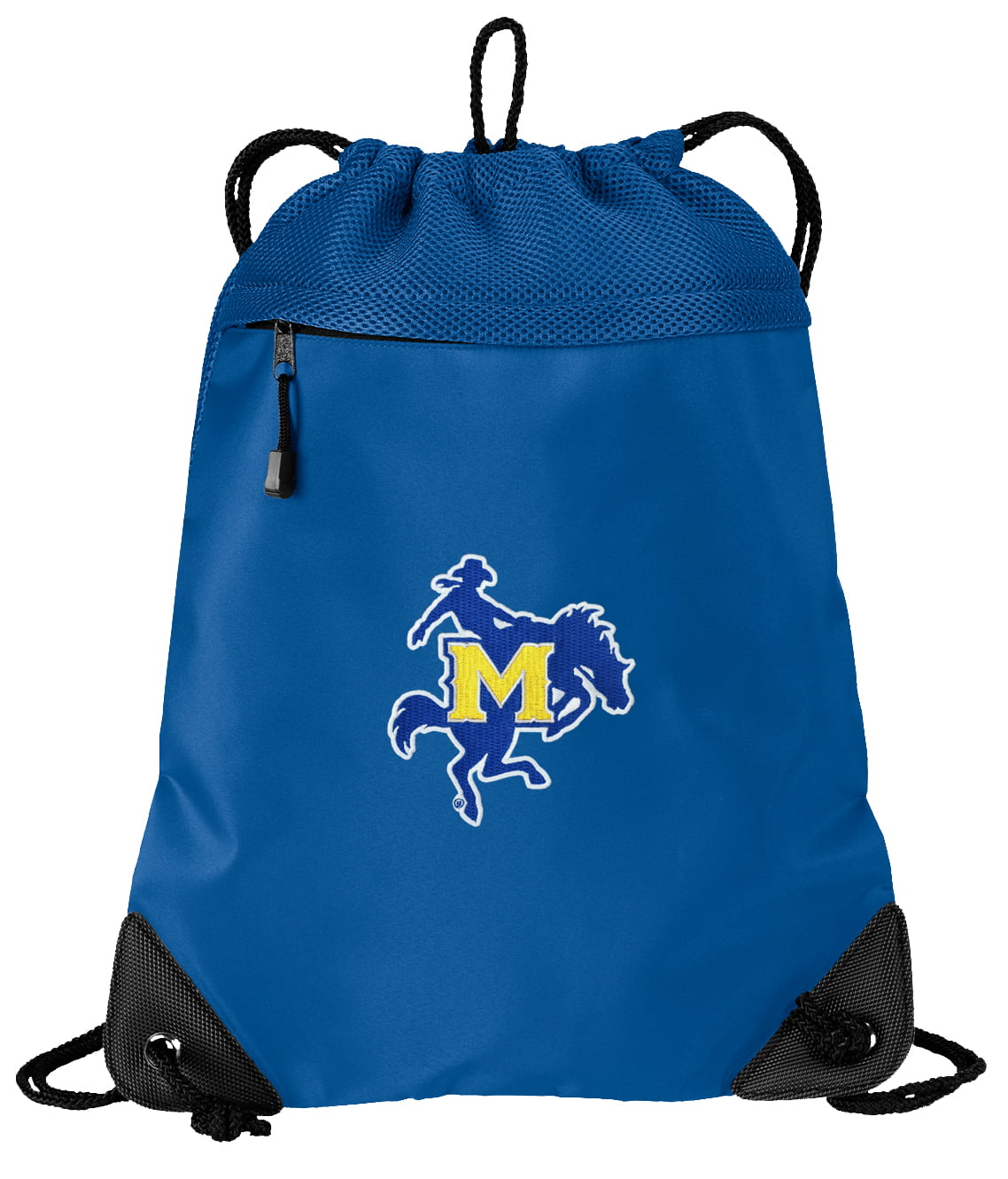 Broad Bay McNeese State Cowboys Drawstring Backpack McNeese State University Cinch Bag Unique MESH & Microfiber 