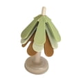thumbnail image 2 of Juego de posavasos con forma de árbol de Navidad, soporte para ollas calientes, manteles individuales plegables para platos. Base redonda, 2 of 9