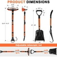 thumbnail image 2 of Car Snow Brush and Shovel Kit, 42" Extendable Ice Scraper with 180° Pivoting Head, Ergonomic Grip - 39" Collapsible Emergency Shovel for SUV, Truck, 2 of 7