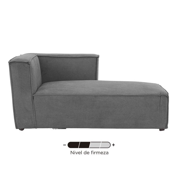 Chaise lounge brazo derecho Brera - Gris oscuro GAIA Brera
