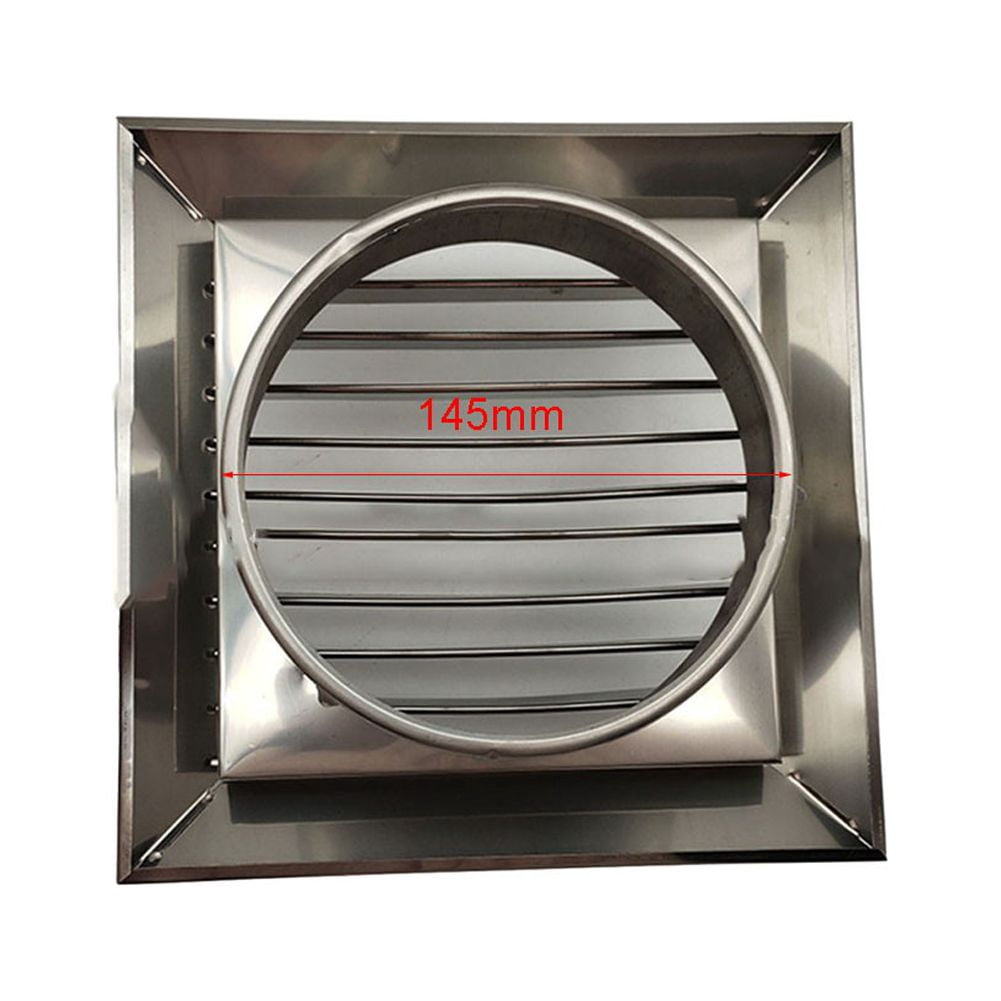 100/150Mm Stainless Steel Movable Square Vents External Wall Rain Cap