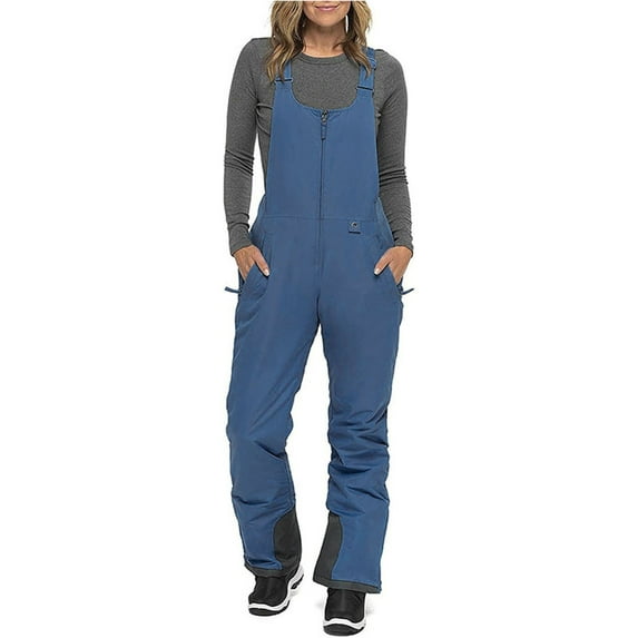 Inevnen Womens Snow Bibs Waterproof Insulated Bib Overalls One-Piece Ski Bibs Pants with Pockets