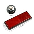 thumbnail image 4 of Unique Bargains Universal Reflector 88x32mm for Motorcycle Scooter Bicycle Safety Spoke Reflective with Screw Red, 4 of 6