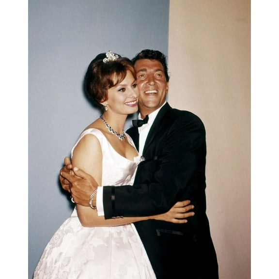 Sophia Loren Dean Martin Hugging Candid Pose 1966 24X36 Classic Hollywood Poster