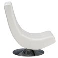 thumbnail image 4 of Pemberly Row Faux Leather Swivel Accent Chair in White, 4 of 6