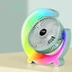 thumbnail image 5 of Ventilador de escritorio recargable por USB con lámpara de colores | Ventilador portátil y silencioso de 5 V y 5 W para oficina en casa con luz ambiental colorida | Ventilador de escritorio, 5 of 5