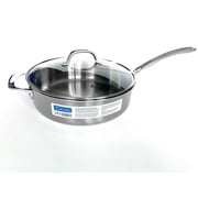 Viking Culinary 3 Ply Stainless Steel With Aluminum Core 5.25 Quart Saute Pan WIth Lid