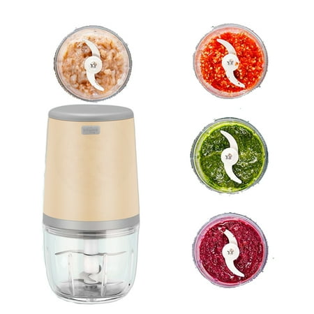 

CC TOY Electric Food Chopper Garlic Crusher Meat Grinder Mini Garlic Press