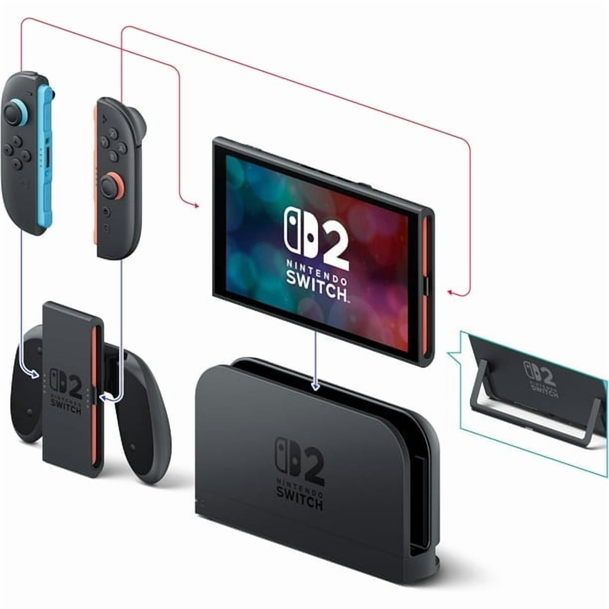 任天堂 Switch Restored Nintendo Switch™ 2 Console 256GB, Handheld/Tabletop/TV