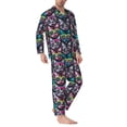 thumbnail image 2 of Pofeuu Happy Kitten Faces Print Men's Long Sleeve Pajama Set Pijamas Para Hombres Pijamas Para Hombres Mens Pajamas Set-Large, 2 of 7
