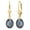 Gray, variant on 14K Yellow Gold 9MM Cultured Freshwater Pearl Dangle Earrings for Women