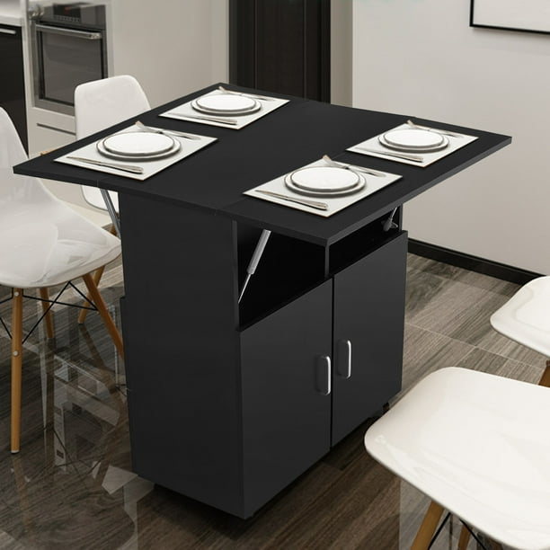 Miuowanp Kitchen Table And Chairs For 4 Dining Table Kitchen Island Trolley Cart Wooden Cabinet With Spice Rack And Locker Walmart Com Walmart Com