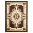 thumbnail image 3 of United Weavers Drachma Patras Traditional Medallion Area Rug, Chocolate, 7'10" x 7'10", 3 of 5