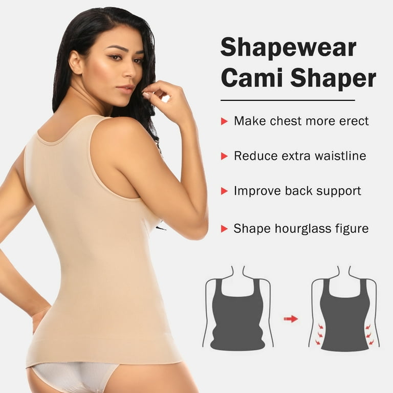 QRIC Women Shaper Cami with Built in Bra Shapewear Tank Top Tummy